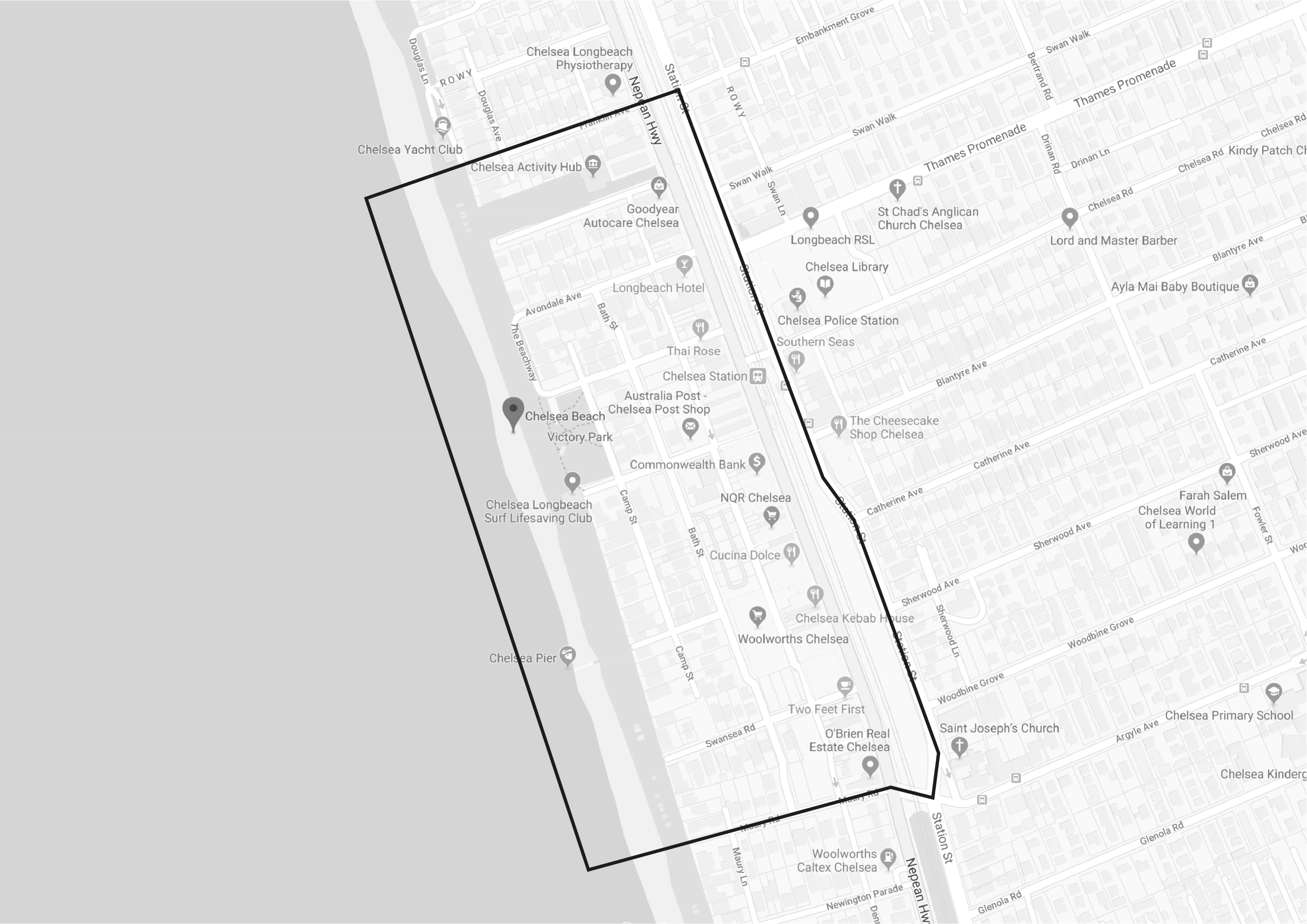 Map of designated area - Chelsea