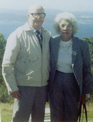 Joseph Shackelton and May Rosser Joseph Shackelton and May Rosser standing together