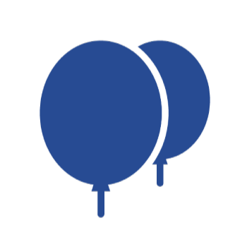 Icon of two balloons.