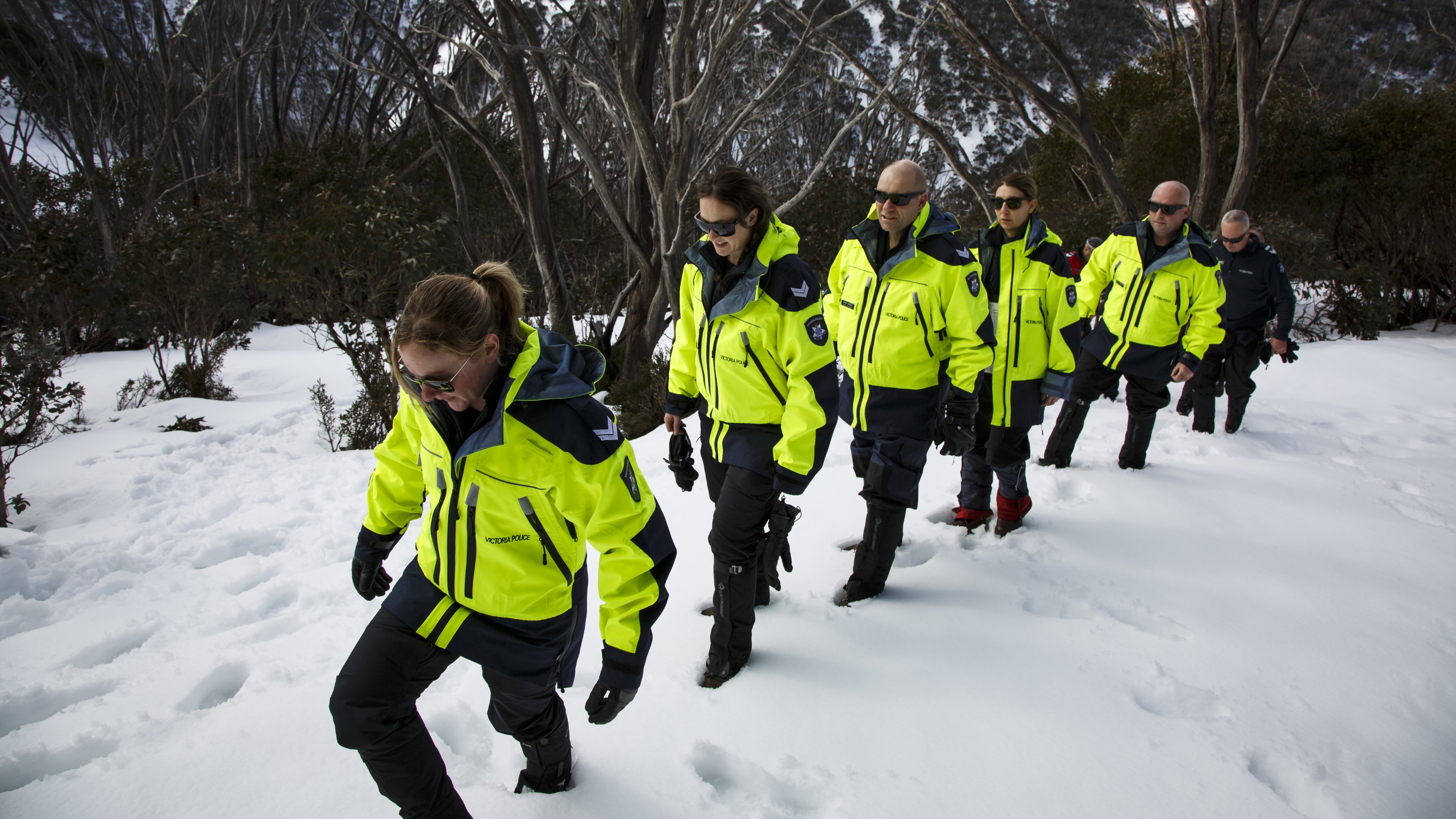 News - Police Life - Staying cool under pressure - Police members hiking through snow - 1280x720 - feature
