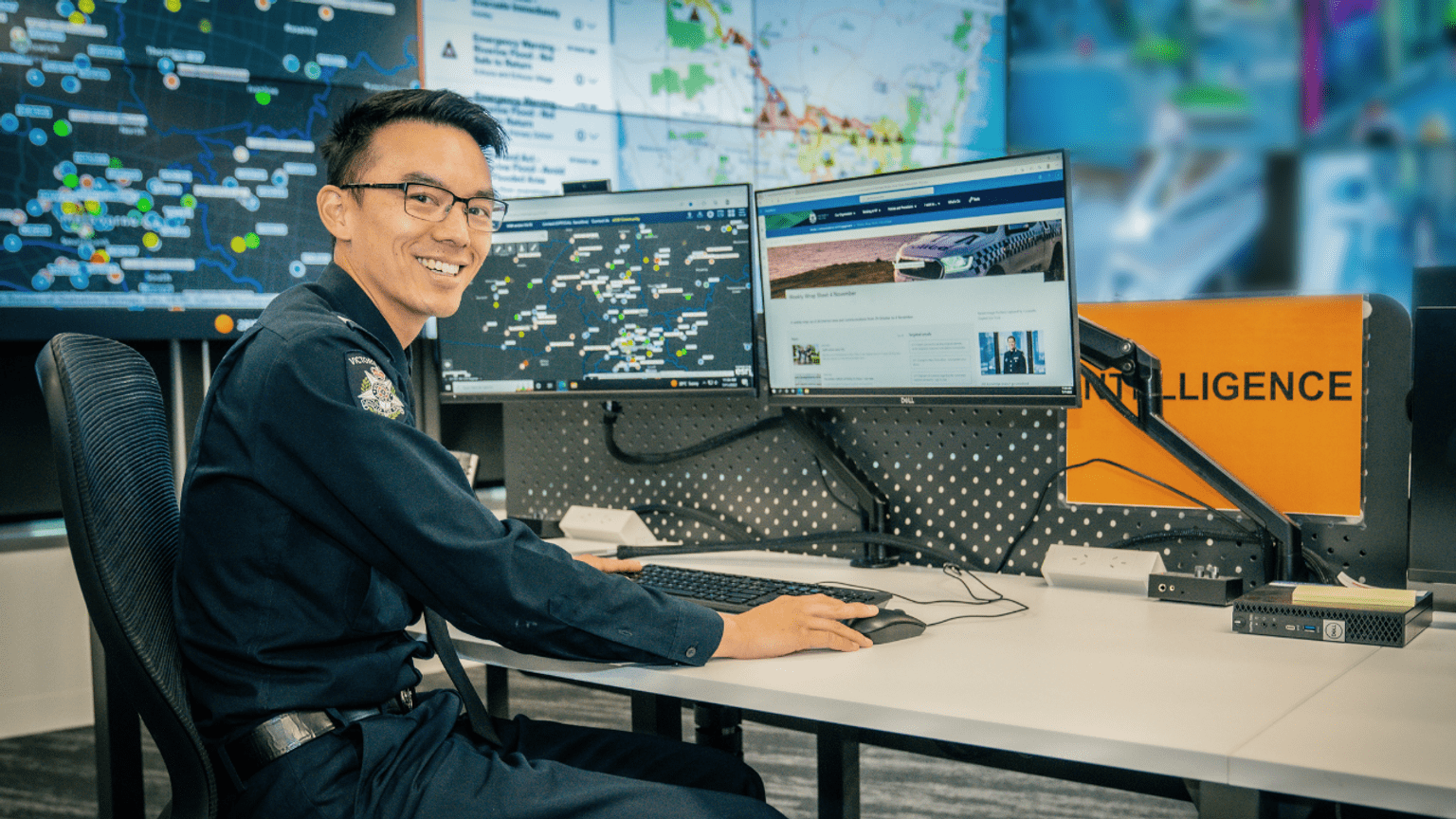 Police Life - Police officer at desk