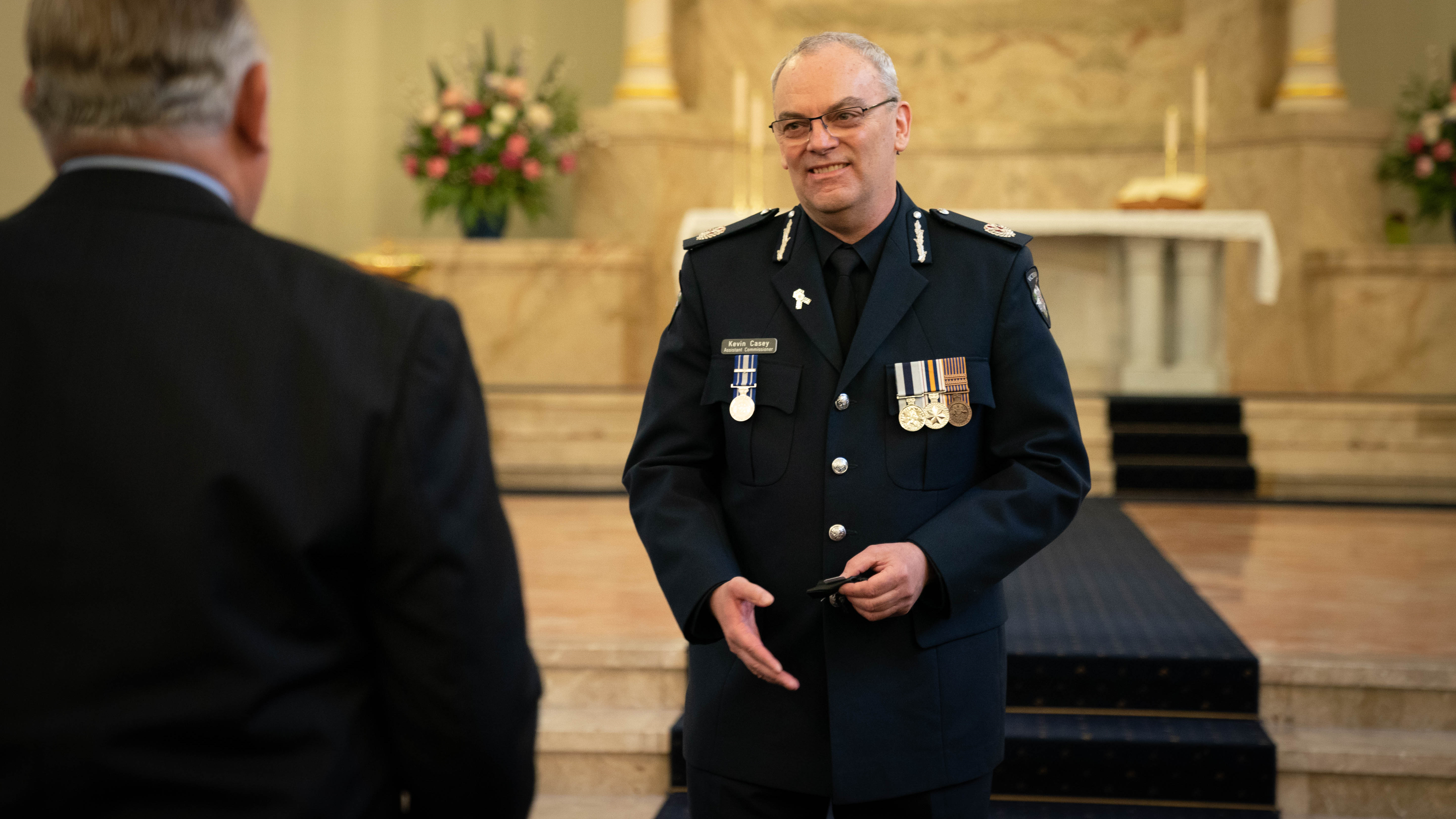 Police Life - Retried AC Kevin Casey in the Academy Chapel.
