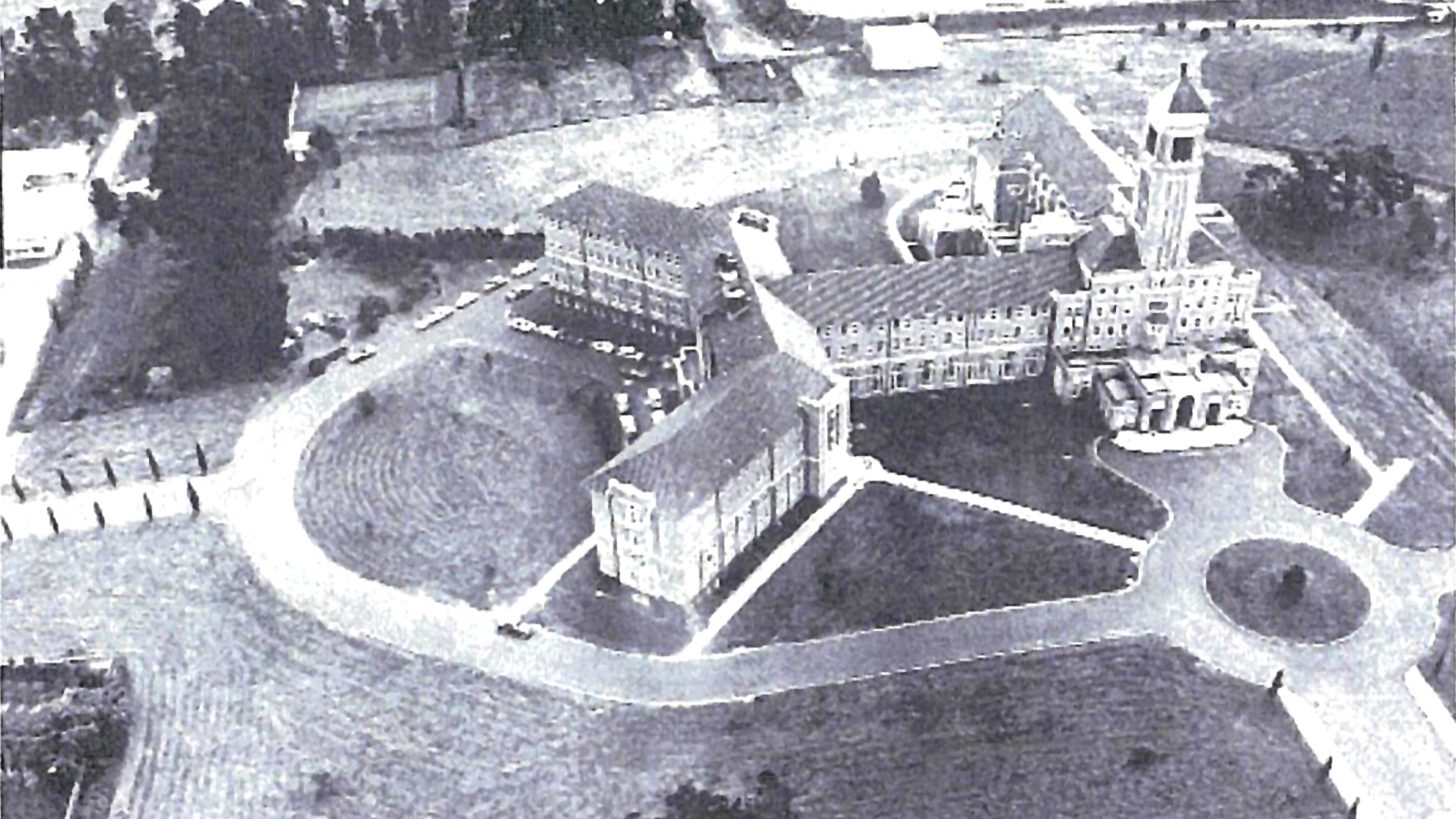 Police Life - An ariel view of the Academy's main building from 1973.