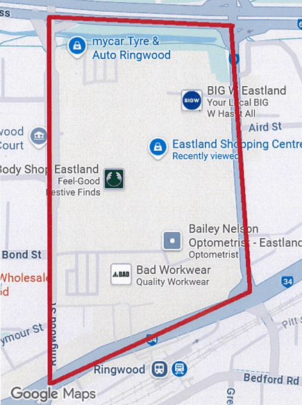 Public notice: Eastland Shopping Centre - Monday 1 December 2025