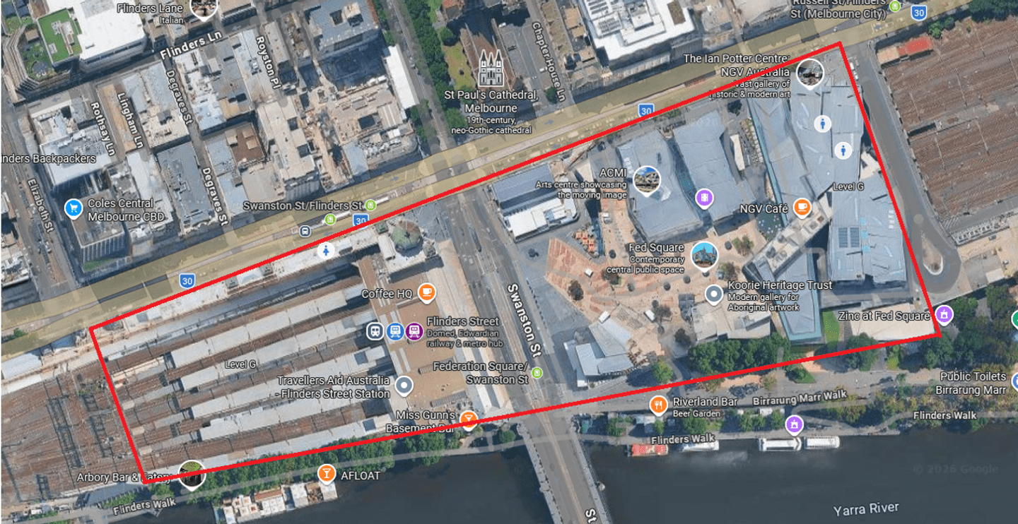 Public notice: Flinders Street Railway Station and Federation Square ...