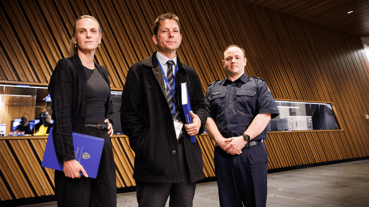 Police Life - Snapchat sextortion detectives Det Ldg Sen Const Kellie Mervin, Det Sgt Richard Thomson and Sergeant Byron Smith.