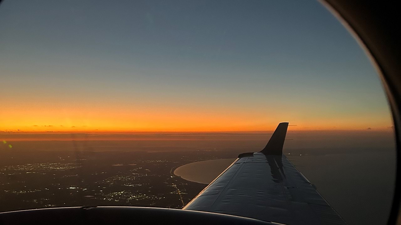 Sunrise view from the plane