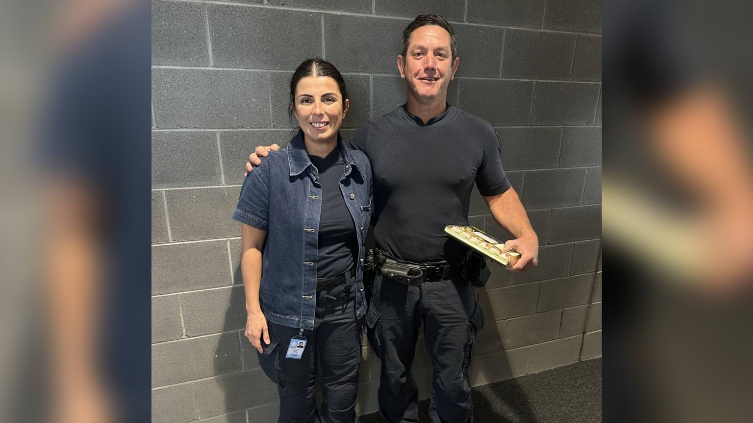 Constable Asli Uysal and Senior Constable Adam Glogolia at Mernda Police Station