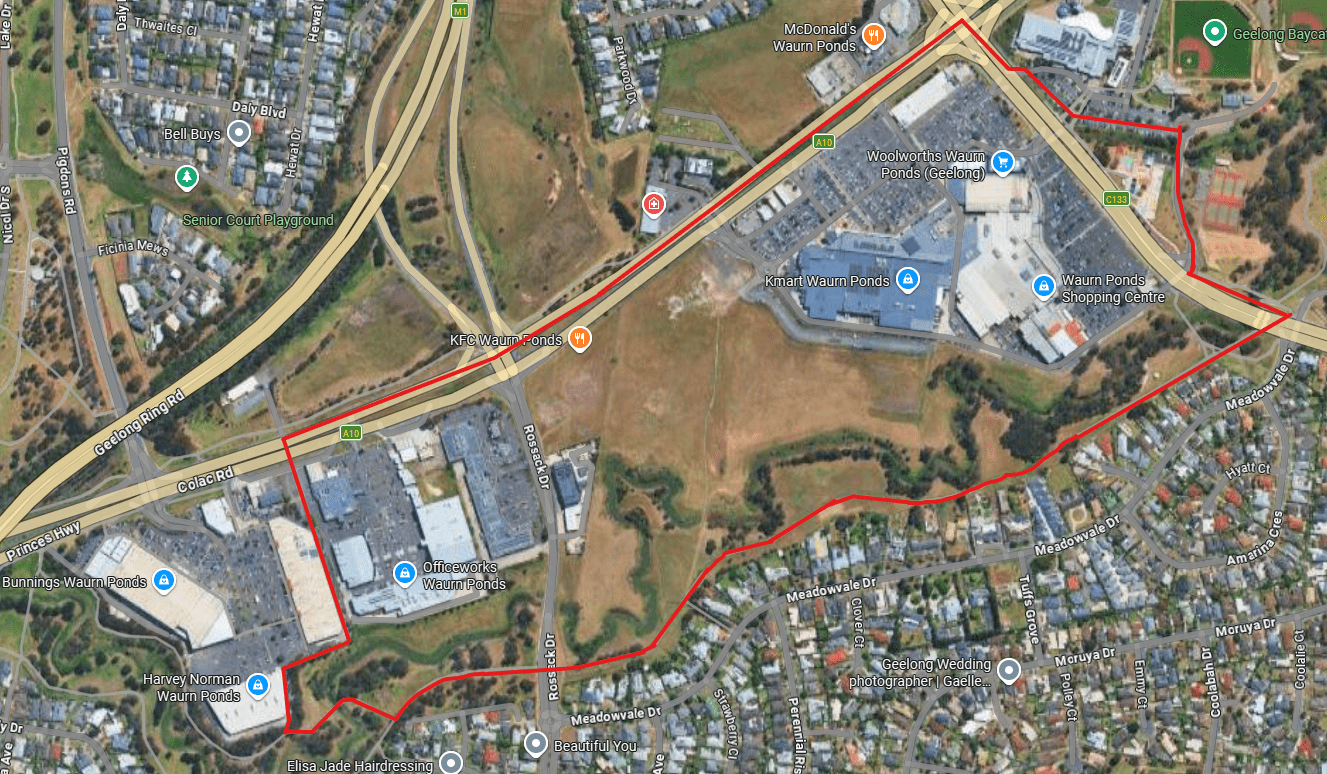 Designated area around Waurn Ponds Shopping Centre Precint